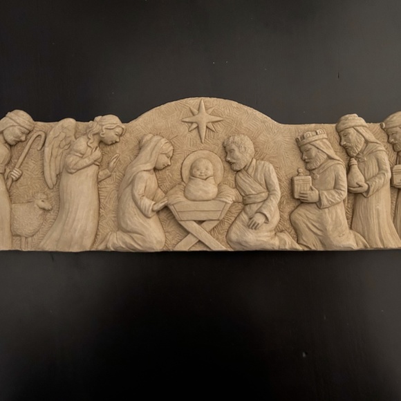 Carruth Studio Christmas Nativity Sculpture Hand Cast In Stone - Picture 4 of 12